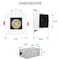 Luxrite 4 Inch Square LED Recessed Downlight 5 CCT Options 2700K-5000K 15W 1100LM Dimmable White/Black Trim LR24950 LR24968-1PK - alternate 4